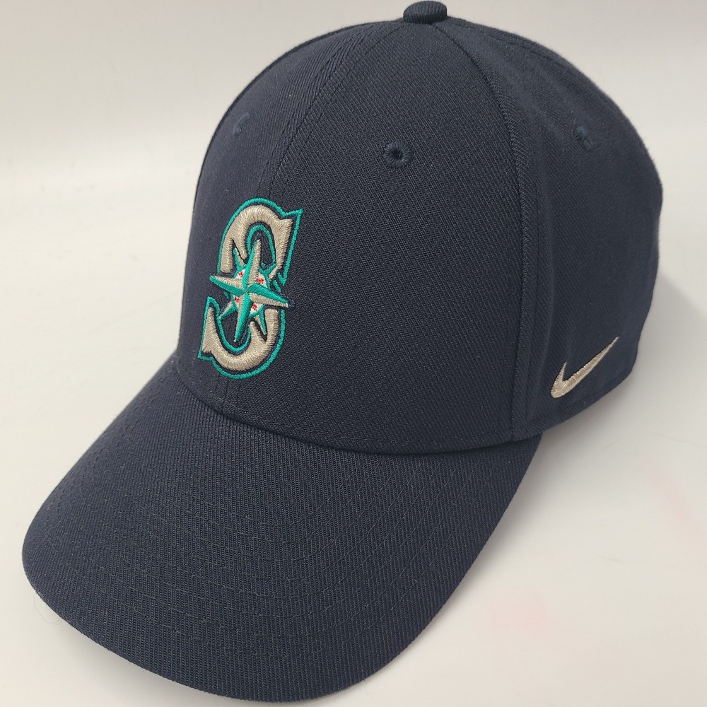 Seattle Mariners Hat Nike Adjustable Blue MLB Baseball Legacy91 Dri-Fit Logo Men